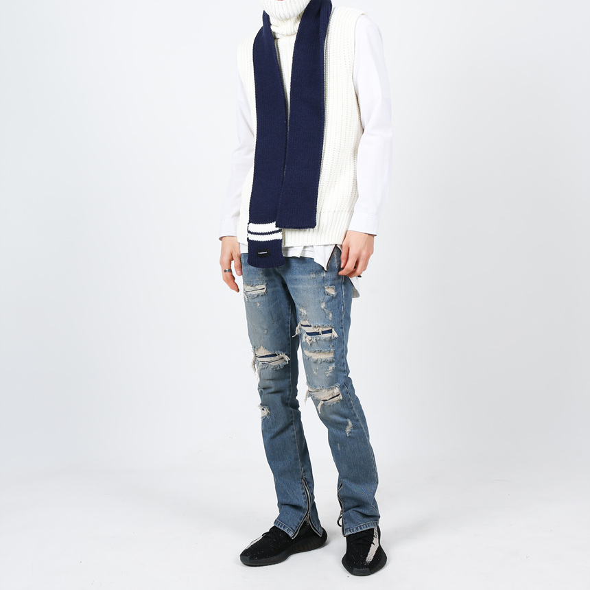 Men's muffler scarves Women's petite knit co