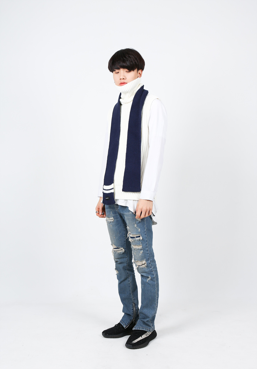 Men's muffler scarves Women's petite knit co