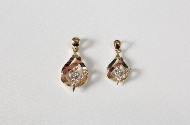 14K 18K Wave Water Drop Necklace 14k Women 14k Cha