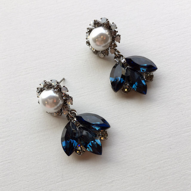 Blue Flower Earring Earring Possible Unique Antiqu