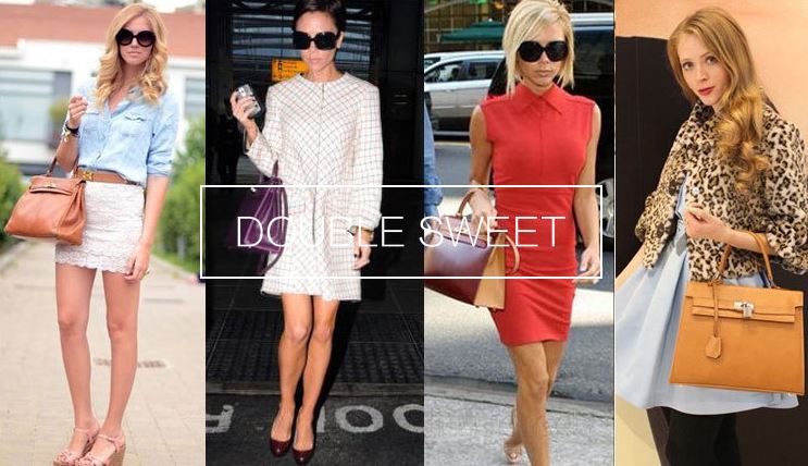 New Women's Bags Natural Cowhide Two-tone Kelly