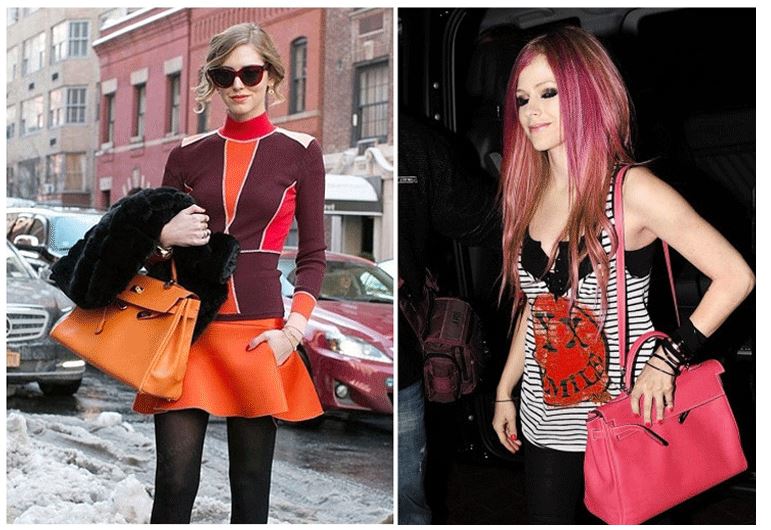 New Women's Bags Natural Cowhide Two-tone Kelly