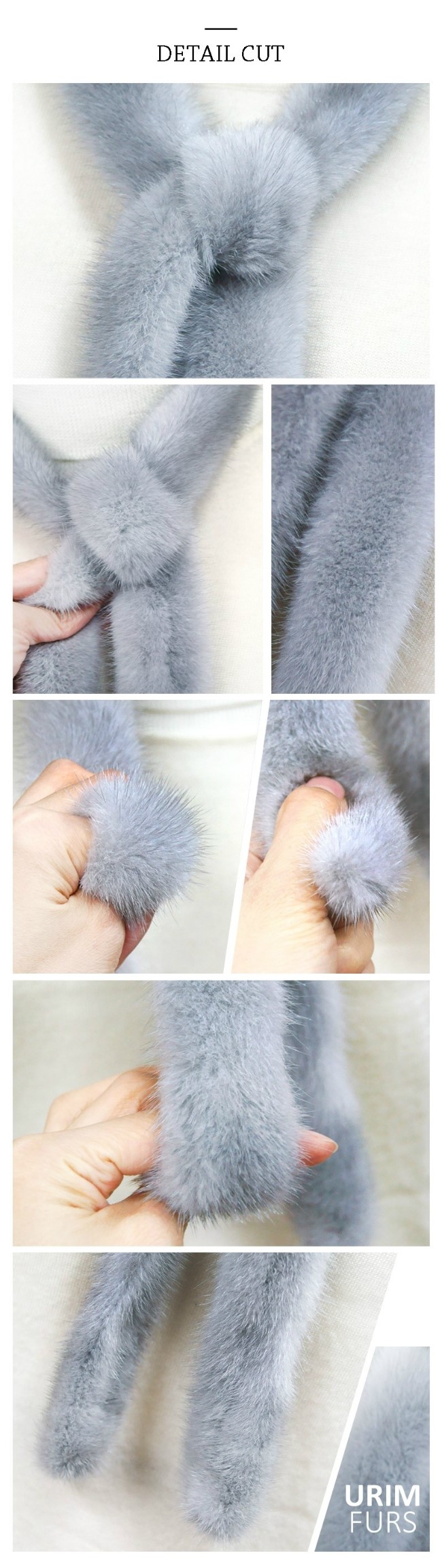 Wool fur Petite mink muffler Fir e mail Full skin 