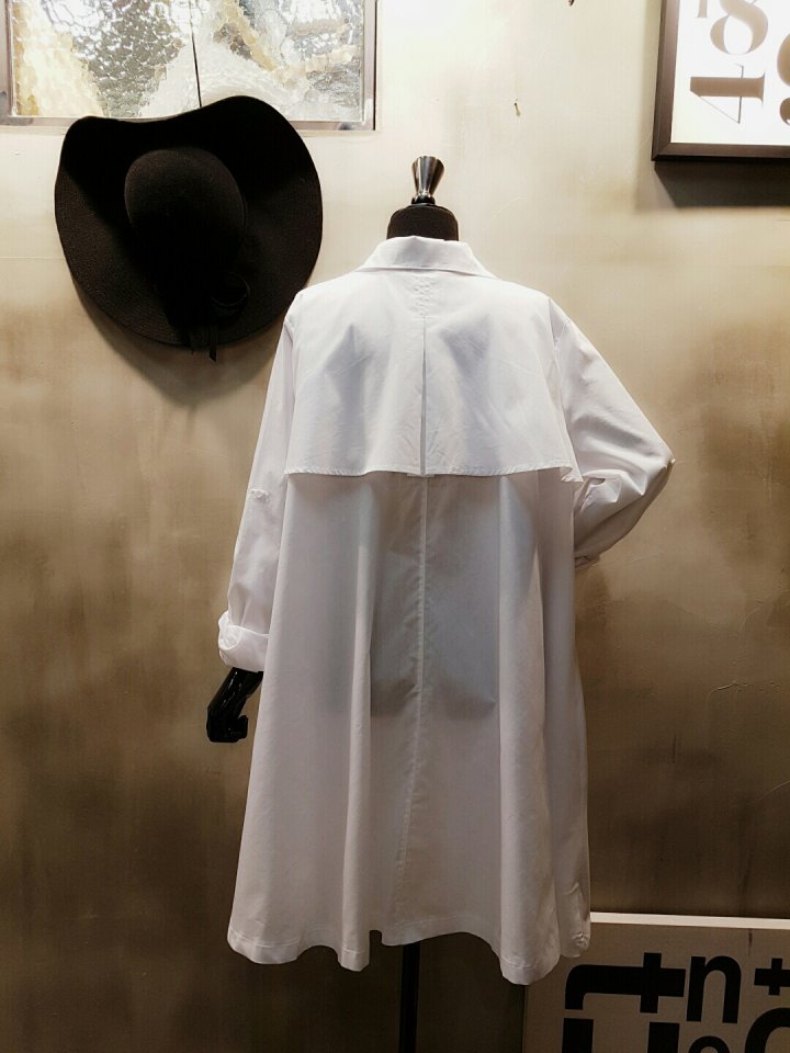 New A-Line Shirt Dress One-Piece Striped Black Nav