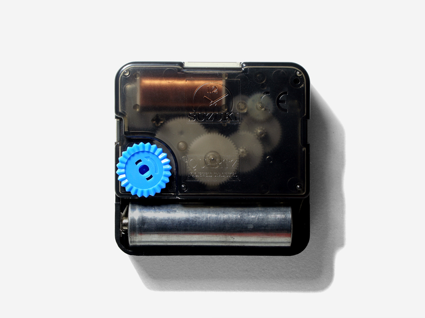 White wall interior design silent wall clock with 