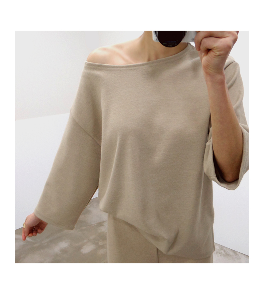 Charronite wide pants set 4color pink gray black b