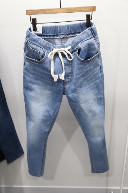 Korea Jeans Pants 4 Season Span Bending Wash Denim