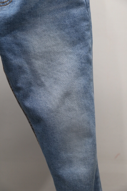 Korea Jeans Pants 4 Season Span Bending Wash Denim