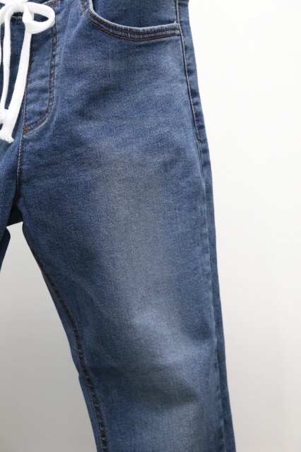 Korea Jeans Pants 4 Season Span Bending Wash Denim
