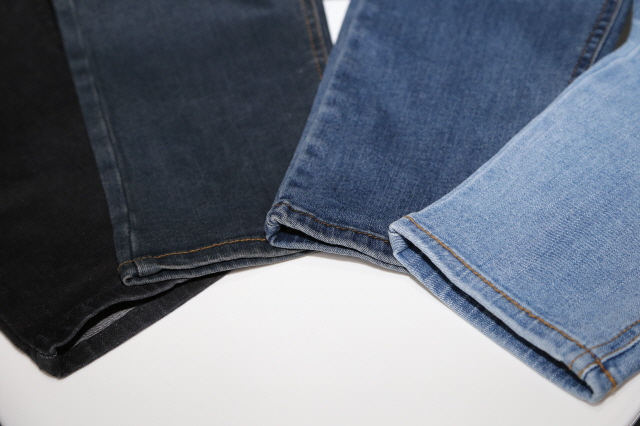 Korea Jeans Pants 4 Season Span Bending Wash Denim