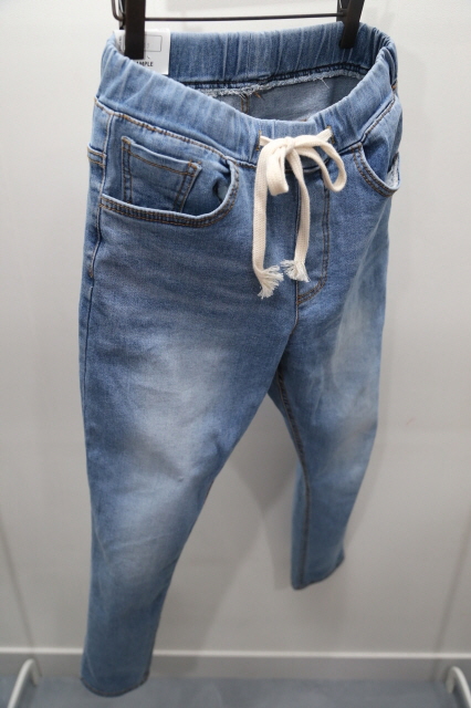 Korea Jeans Pants 4 Season Span Bending Wash Denim