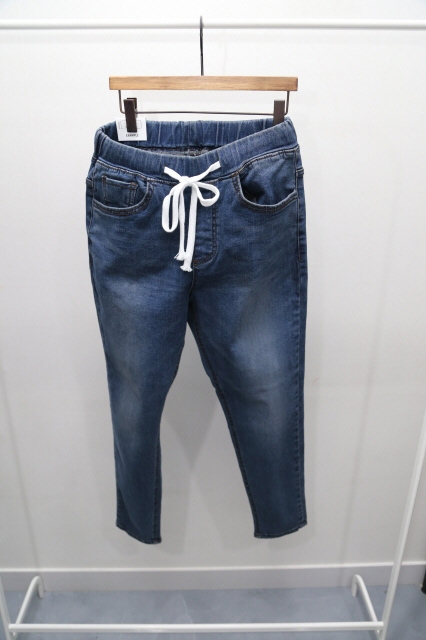 Korea Jeans Pants 4 Season Span Bending Wash Denim
