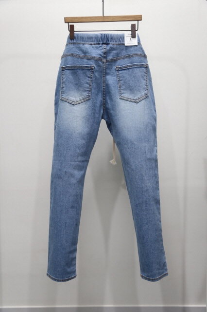 Korea Jeans Pants 4 Season Span Bending Wash Denim