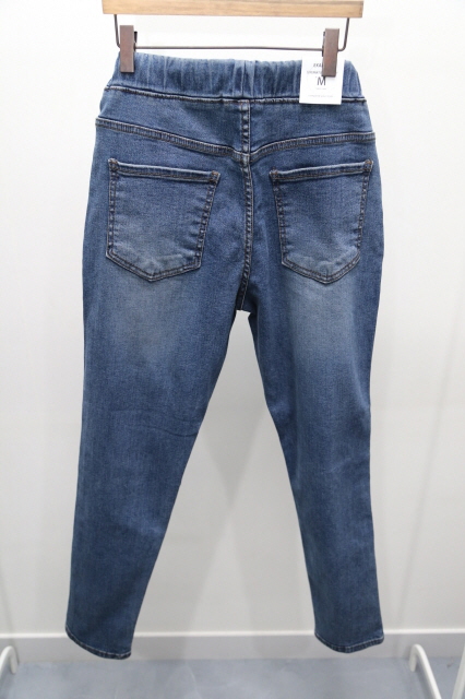 Korea Jeans Pants 4 Season Span Bending Wash Denim