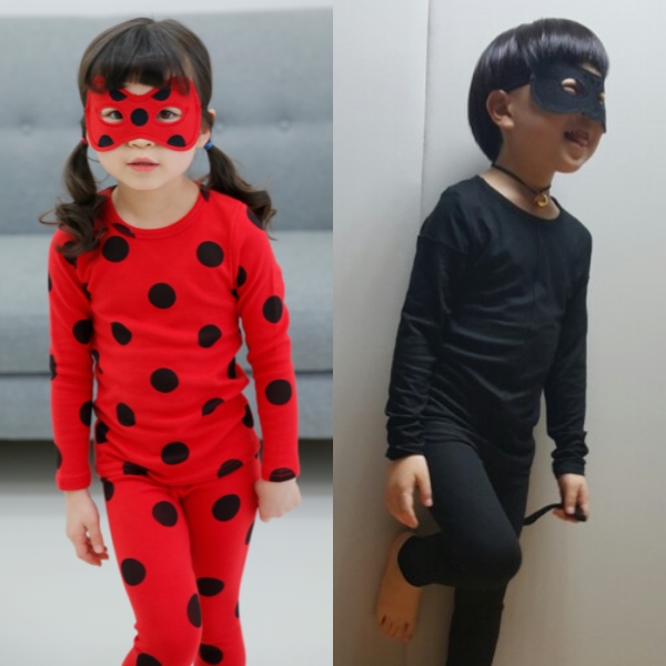 NEW KID PAJAMAS Lady bug &amp black cat dressing r