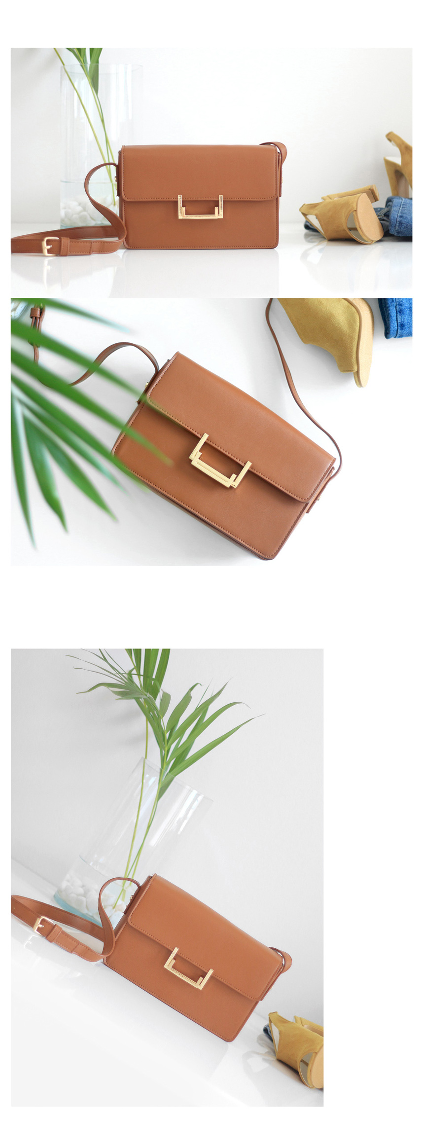 New Simple Women's Bag Gray Square Mini Backpac