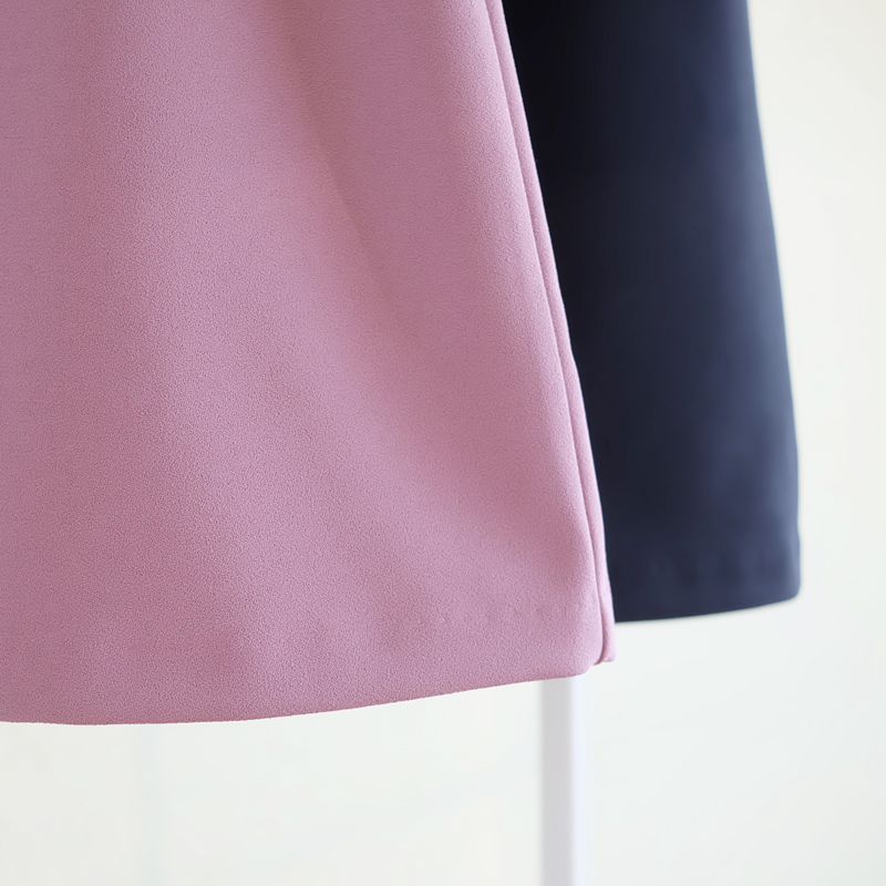 A line flare basic miniskirt skirt black hot pink 