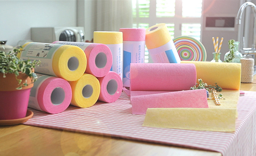 Scrubber Dish Washing Disposable Wet Wipes + Cloth