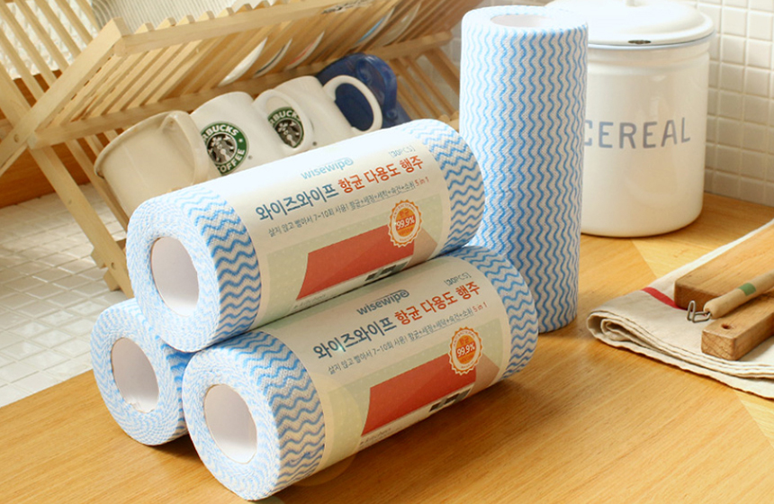 Scrubber Dish Washing Disposable Wet Wipes + Cloth