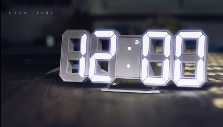 3d clock 3dled wall digital wall silence wall LED 
