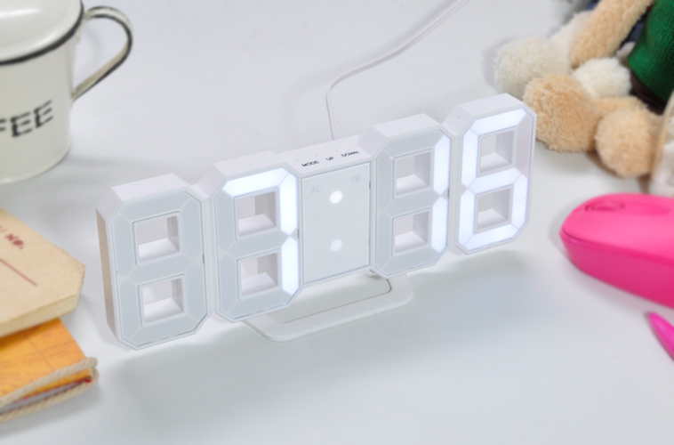 3d clock 3dled wall digital wall silence wall LED 