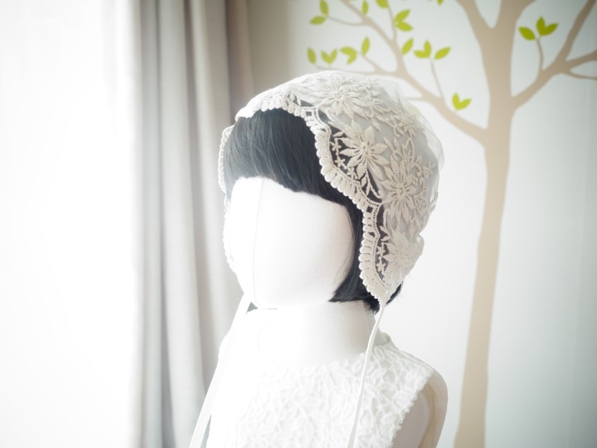 Baby Return Bonnet Lace Bonnet Embroidery Hat Sun 