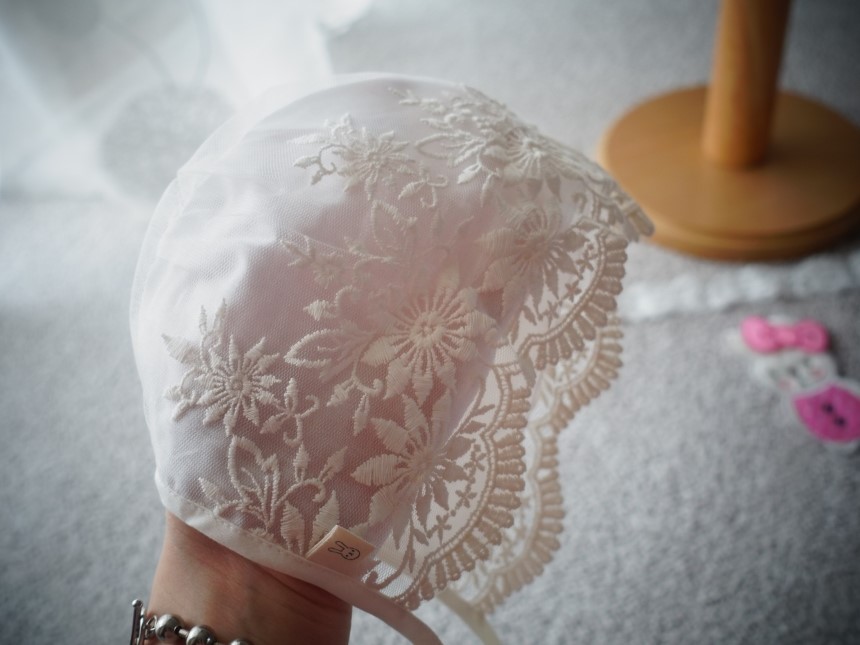 Baby Return Bonnet Lace Bonnet Embroidery Hat Sun 