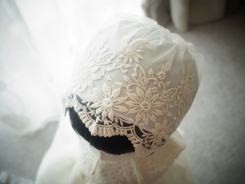 Baby Return Bonnet Lace Bonnet Embroidery Hat Sun 