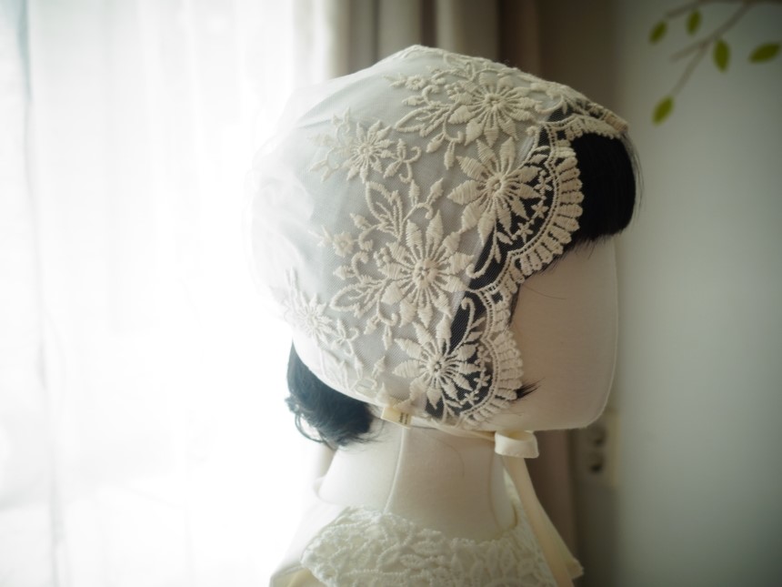 Baby Return Bonnet Lace Bonnet Embroidery Hat Sun 