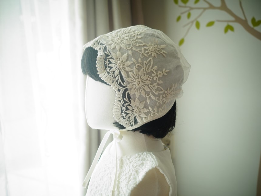 Baby Return Bonnet Lace Bonnet Embroidery Hat Sun 