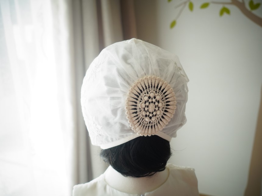 Baby Return Bonnet Lace Bonnet Embroidery Hat Sun 