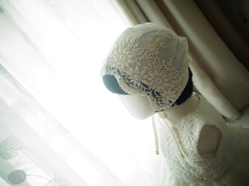 Baby Return Bonnet Lace Bonnet Embroidery Hat Sun 