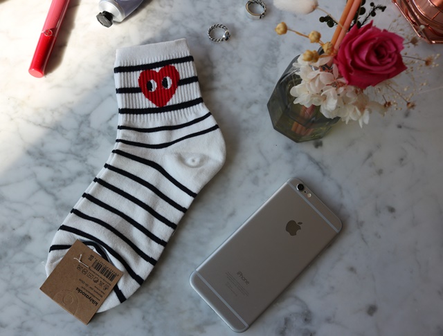 NEW SOCKS COLLECTION Daily Cotton Heart Socks 3col