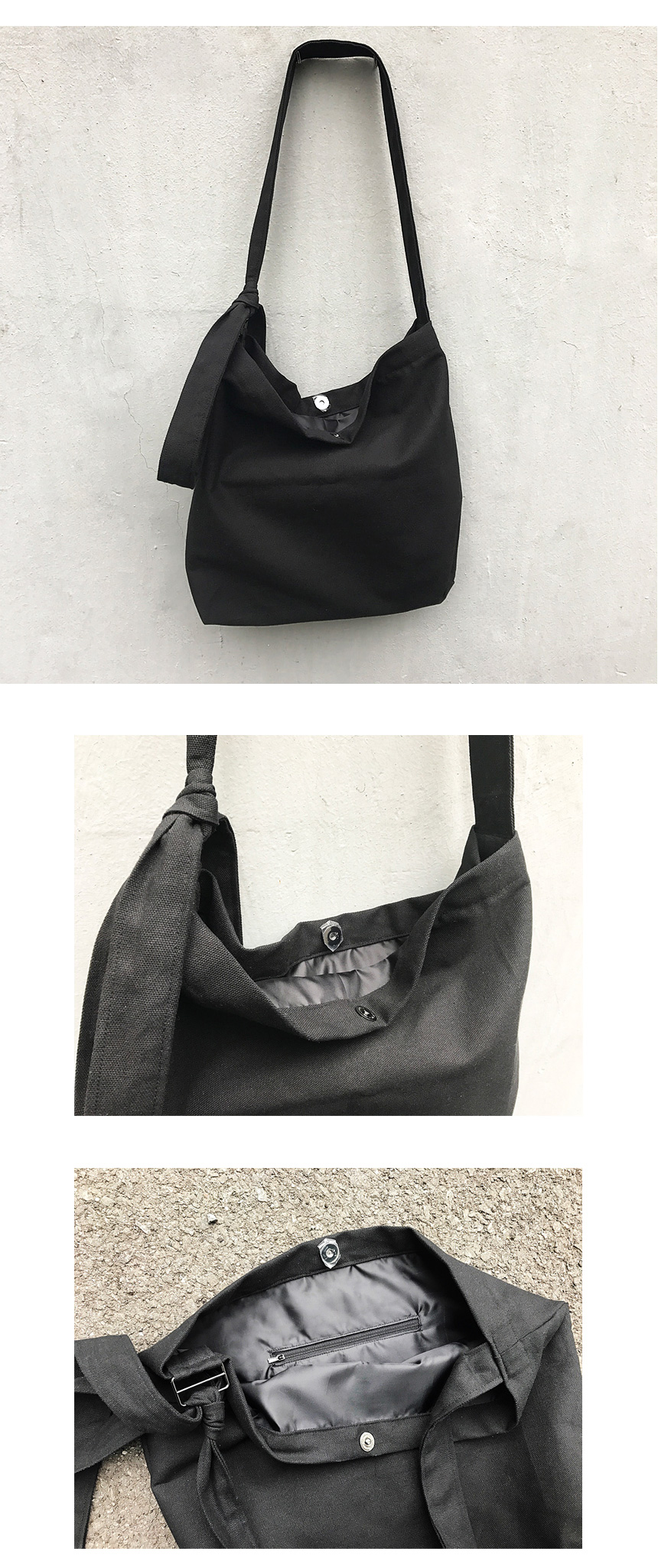 Canvas Ribbon Eco Bags Cross Shoulder Bag College 