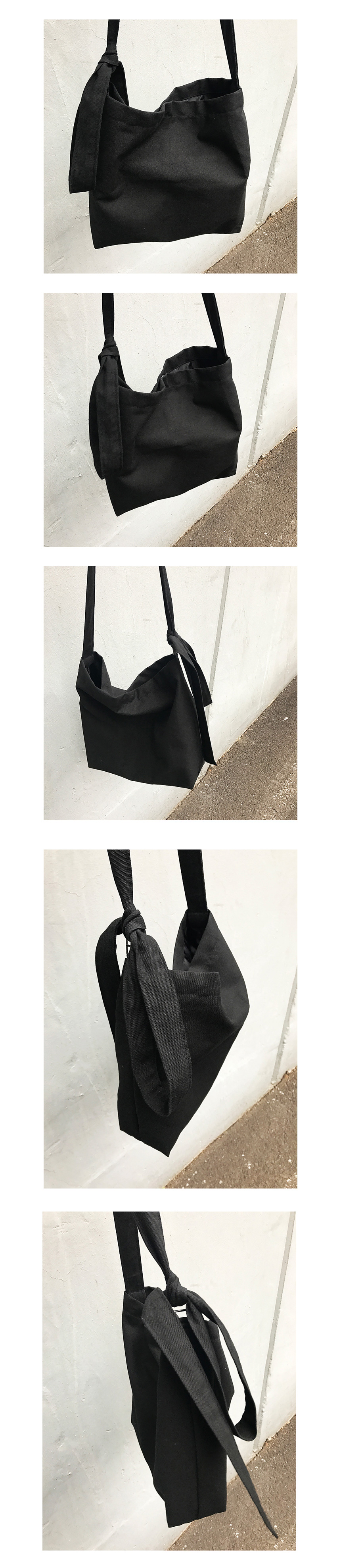 Canvas Ribbon Eco Bags Cross Shoulder Bag College 
