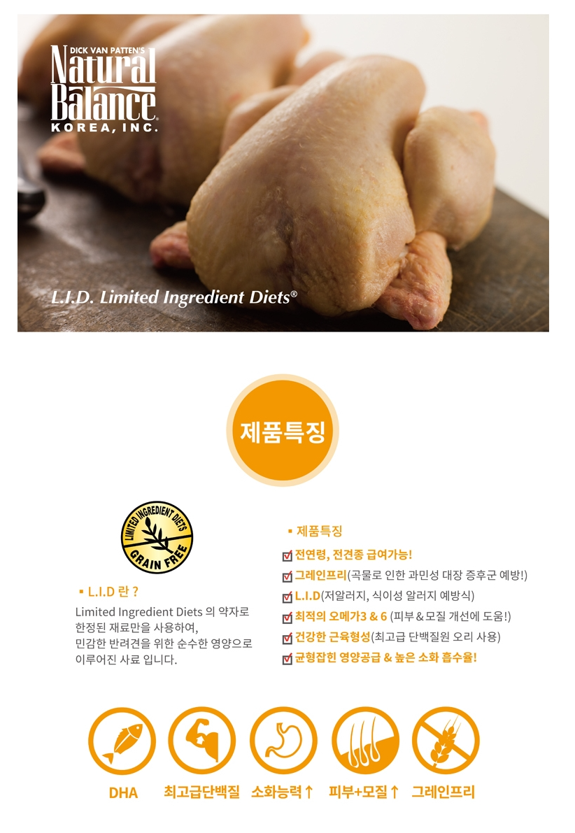 NEW PET DOG FEED Natural Balance Duck Potato 3.62k