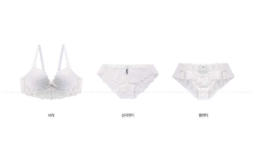 White Lace Triangle Panties Wedding Underwear Ribb