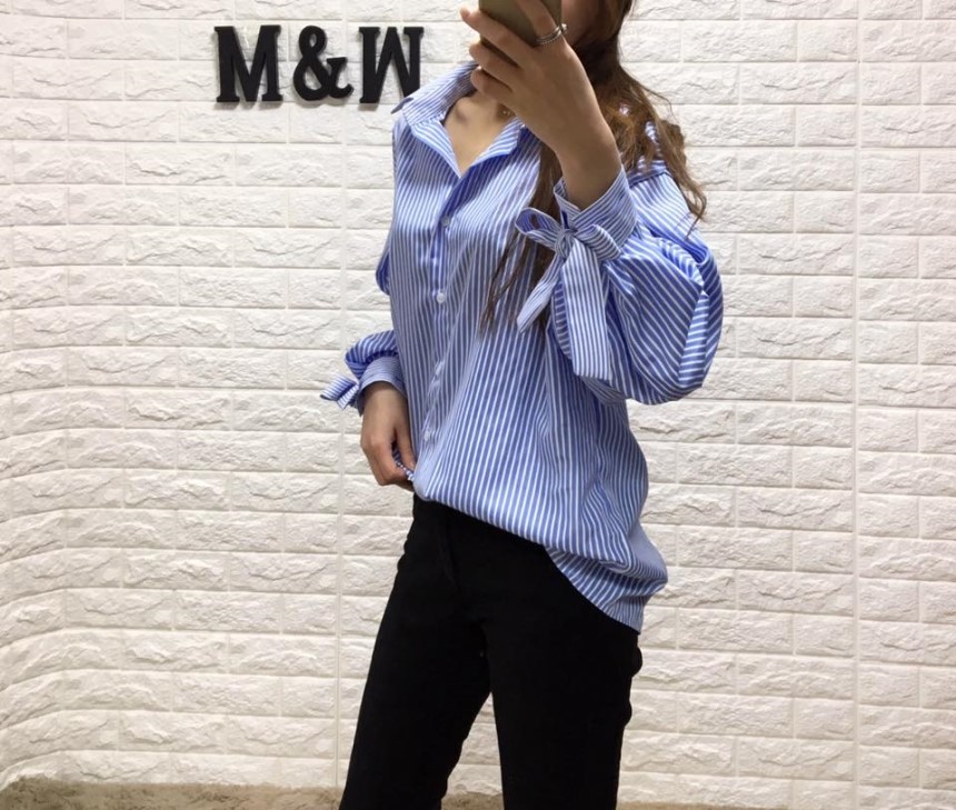 NEW FASHION LADY GIRL Blouse Girl Fall Sleeve Ribb