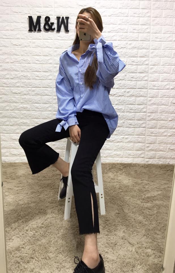 NEW FASHION LADY GIRL Blouse Girl Fall Sleeve Ribb