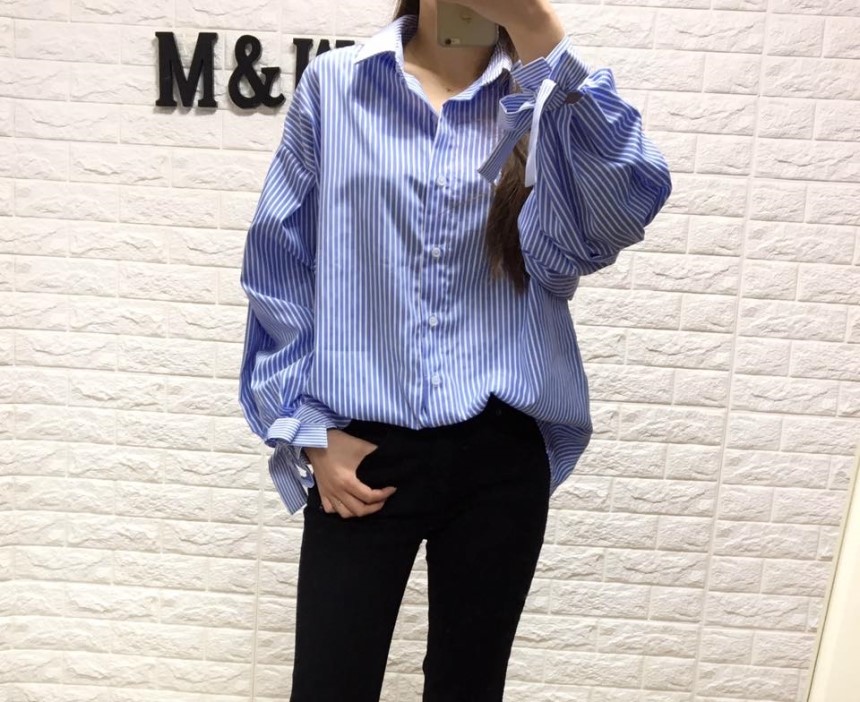 NEW FASHION LADY GIRL Blouse Girl Fall Sleeve Ribb