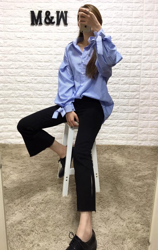 NEW FASHION LADY GIRL Blouse Girl Fall Sleeve Ribb