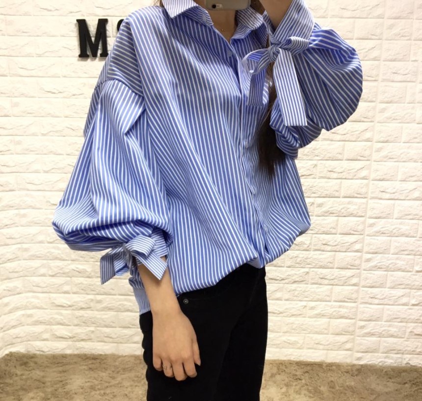 NEW FASHION LADY GIRL Blouse Girl Fall Sleeve Ribb