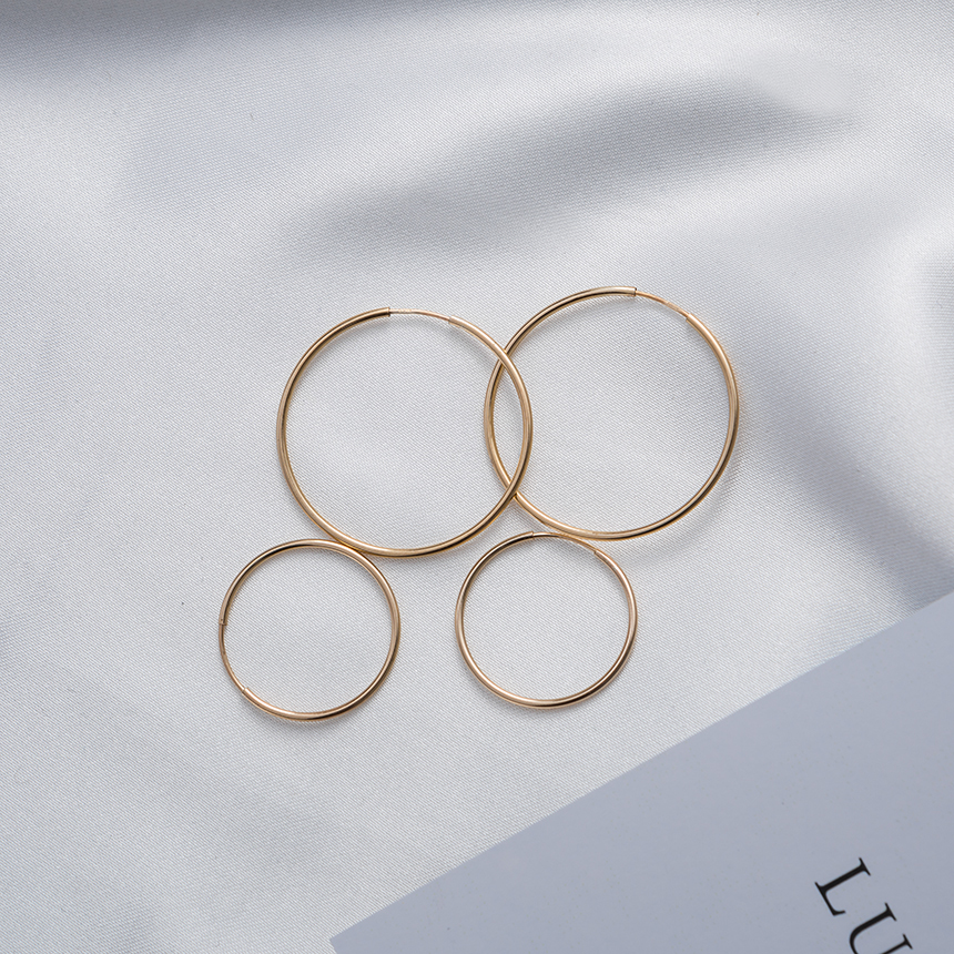 Rune Hoop Earrings 14k Ring 14k Simple 14k Basic 1