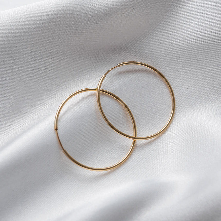 Rune Hoop Earrings 14k Ring 14k Simple 14k Basic 1