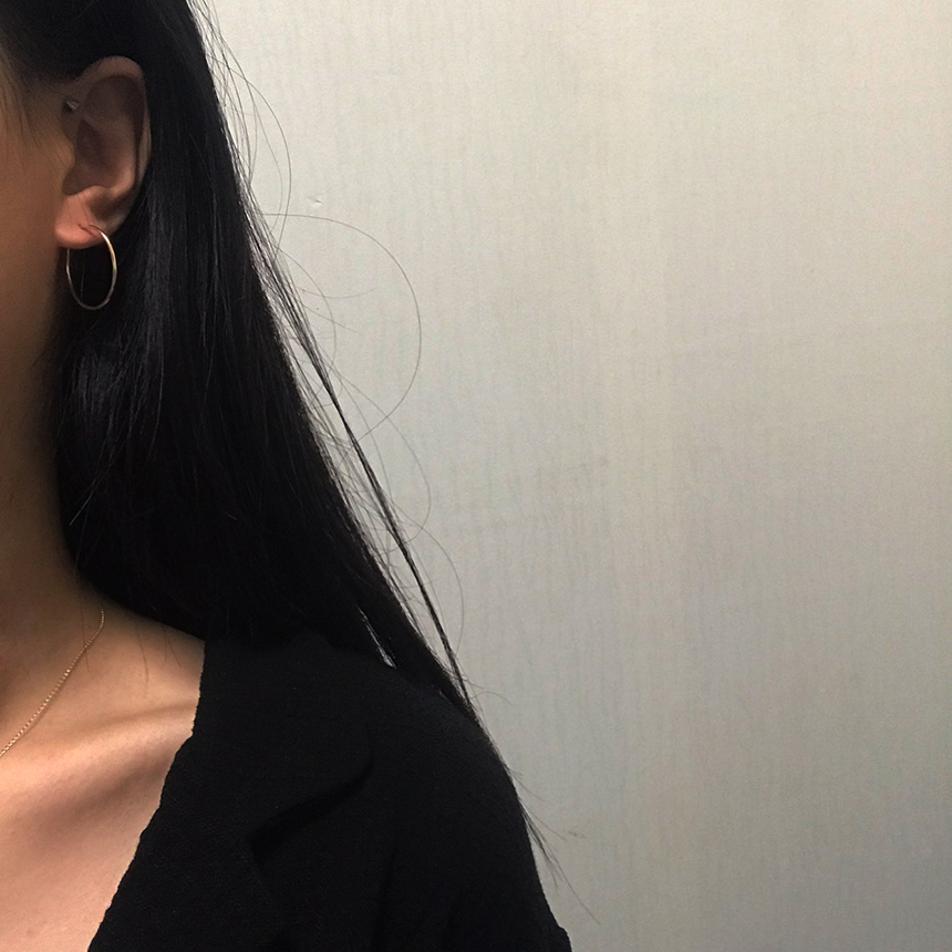 Rune Hoop Earrings 14k Ring 14k Simple 14k Basic 1