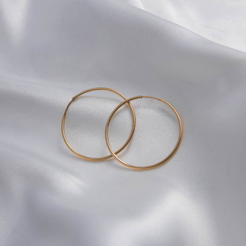 Rune Hoop Earrings 14k Ring 14k Simple 14k Basic 1