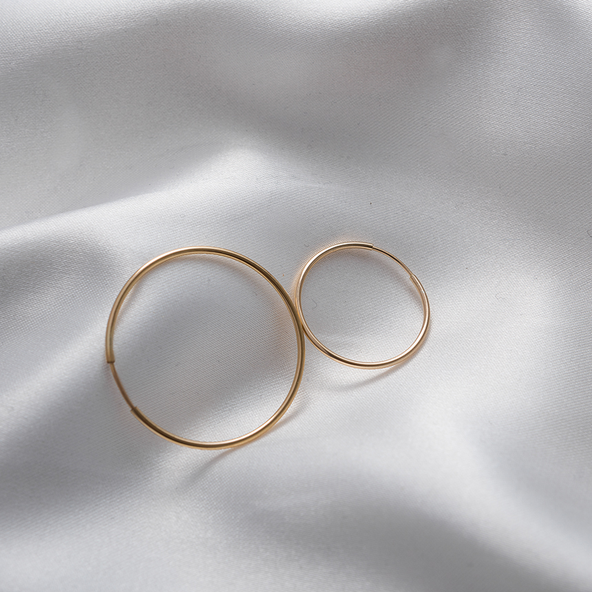 Rune Hoop Earrings 14k Ring 14k Simple 14k Basic 1