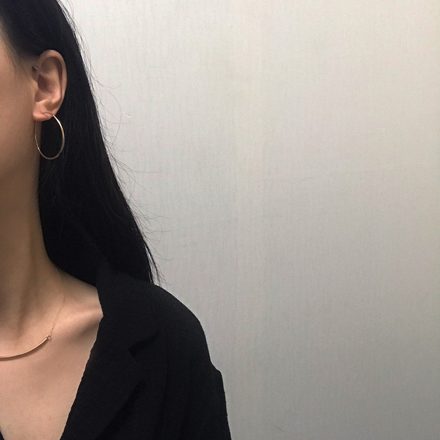 Rune Hoop Earrings 14k Ring 14k Simple 14k Basic 1