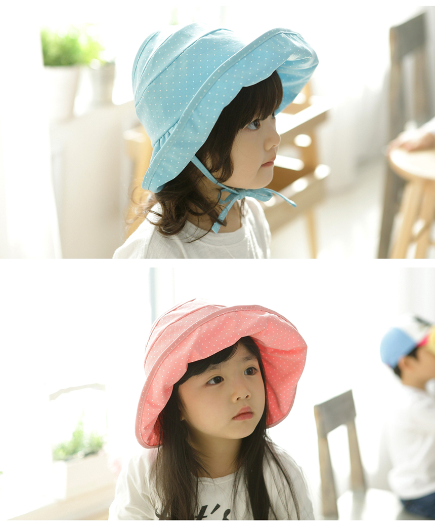 Mother's Day Couple Sun Cap _ Mini Dot Wrinkle 
