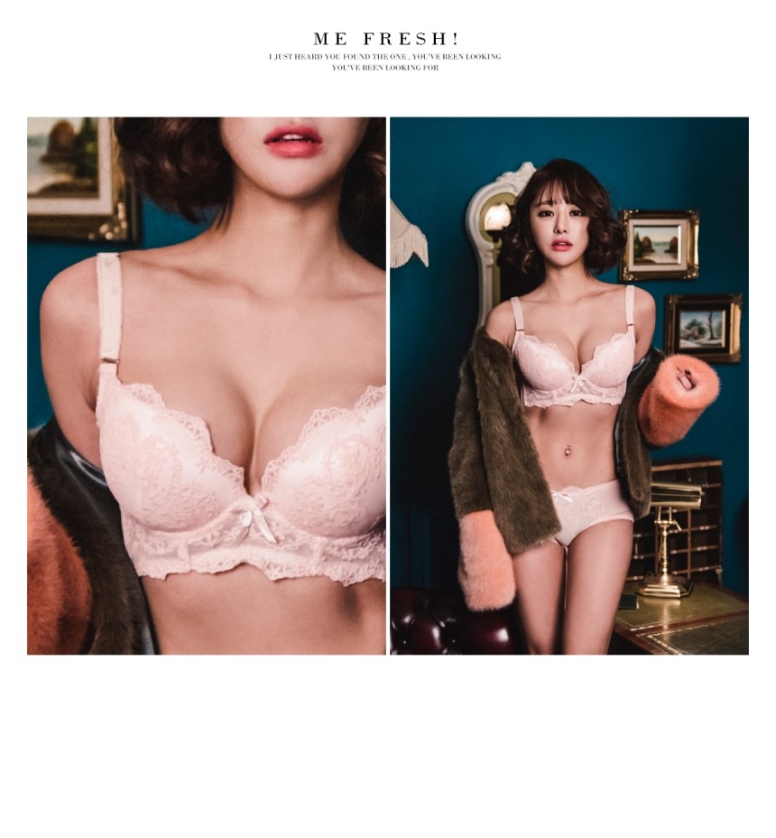 Full Cup 3.5CM Built-in Pad Flower Embroidery Mong